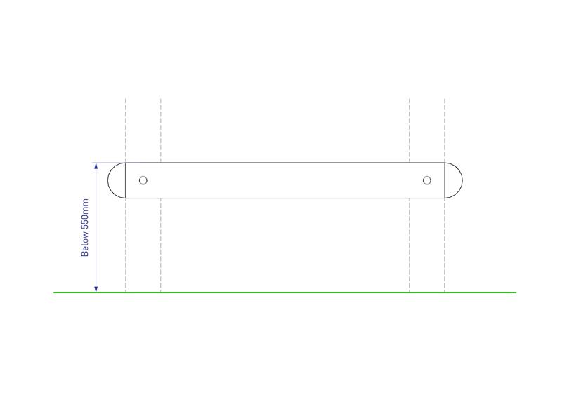 Technical render of a Mini Balance Beam - Horizontal